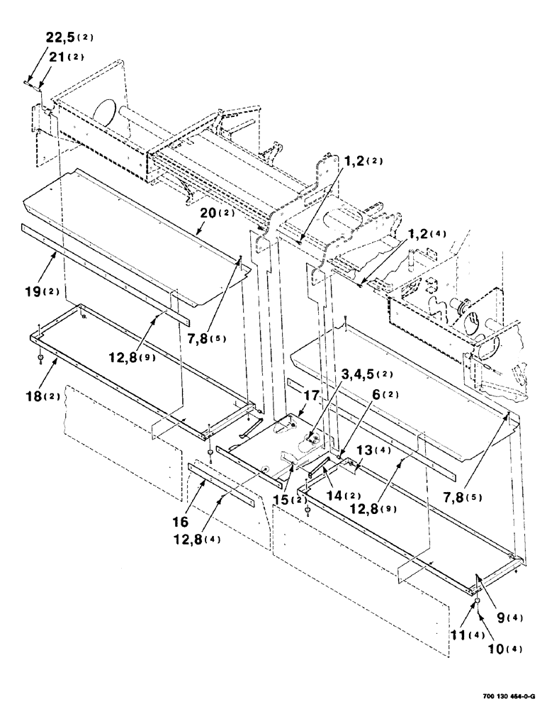 Схема запчастей Case IH 8315 - (7-26) - SHIELDS ASSEMBLY, CUTTERBAR (09) - CHASSIS