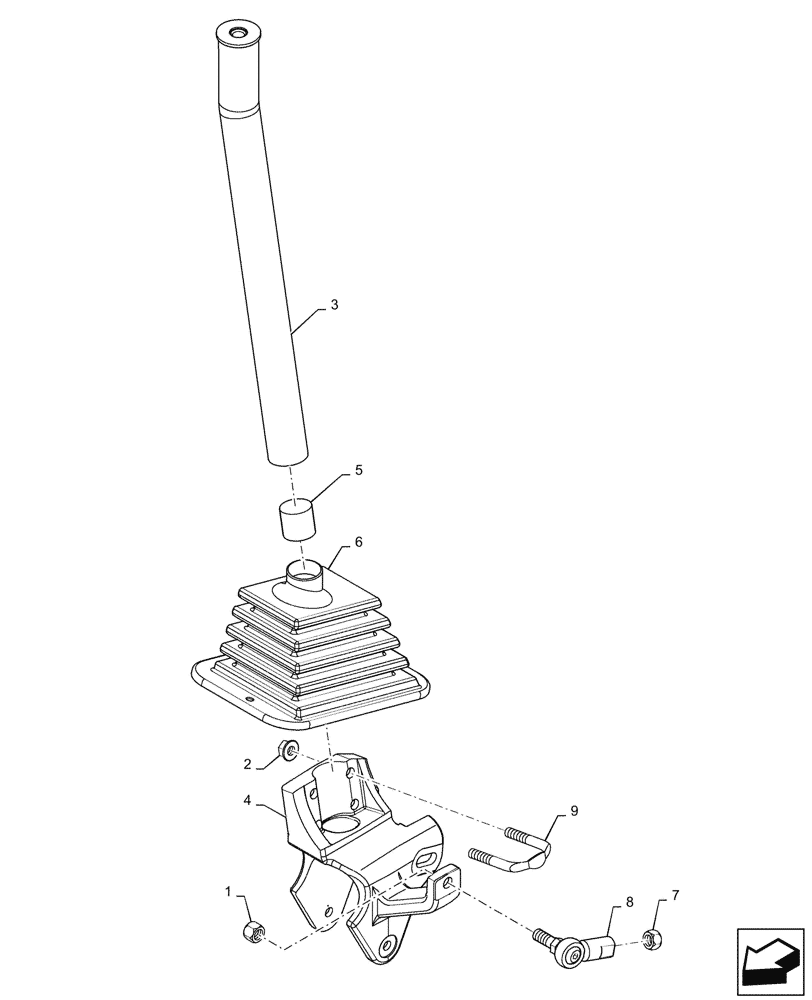 Схема запчастей Case IH SR250 - (90.112.03[02]) - FOOT CONTROLS, RH HANDLE (90) - PLATFORM, CAB, BODYWORK AND DECALS