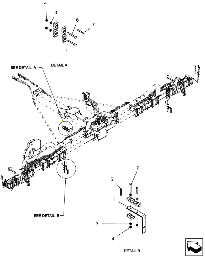 Схема запчастей Case IH 1250 - (80.150.21) - BULK FILL - SEED HOSE BRACKETS - 12 ROW (80) - CROP STORAGE/UNLOADING