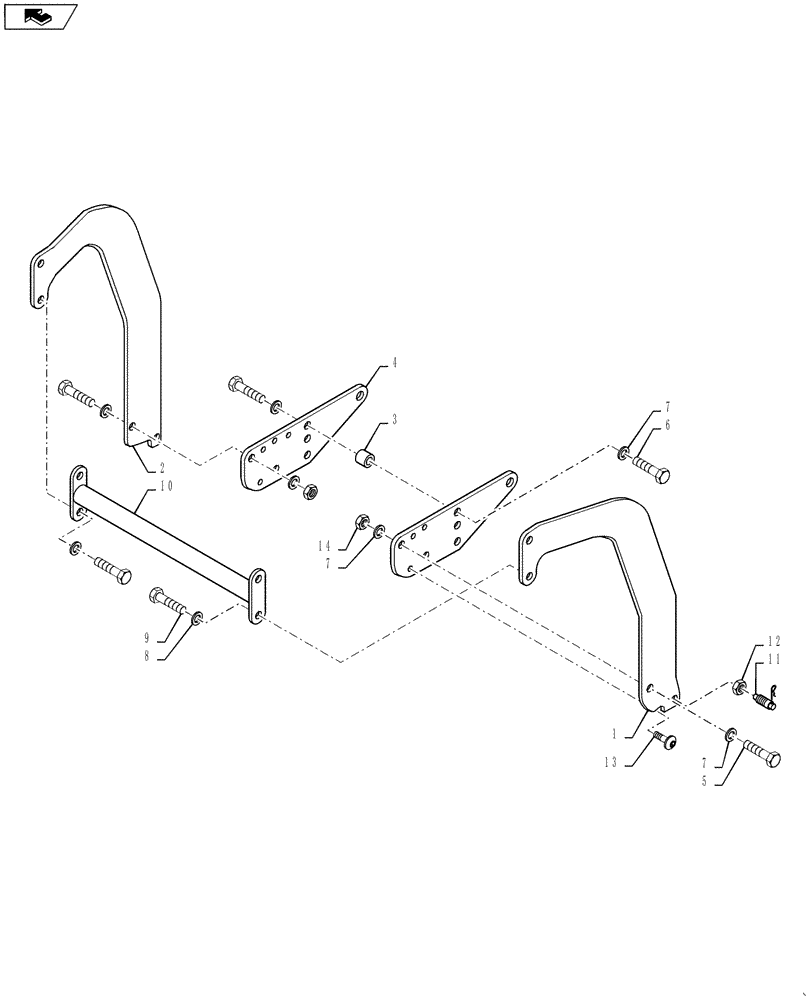 Схема запчастей Case IH L580 - (82.100.10) - GRILLE GUARD SET, MAXXUM - 715824276 (82) - FRONT LOADER & BUCKET