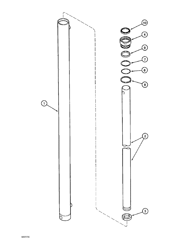 Схема запчастей Case IH 2022 - (8-50) - BASKET LIFT SLAVE CYLINDER (07) - HYDRAULICS