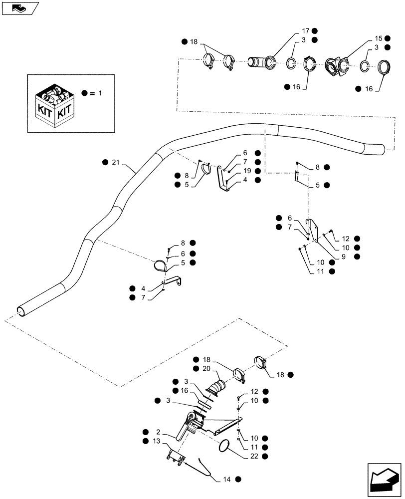 Схема запчастей Case IH 3230 - (88.075.01) - 3" FRONT FILL DIA KIT (88) - ACCESSORIES