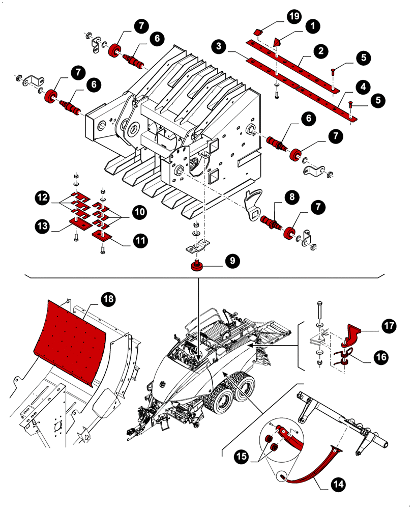 Схема запчастей Case IH LB324P - (05.100.04[04]) - MAINTENANCE PARTS, PLUNGER AND PLUNGER ROLLERS, NEEDLES (05) - SERVICE & MAINTENANCE