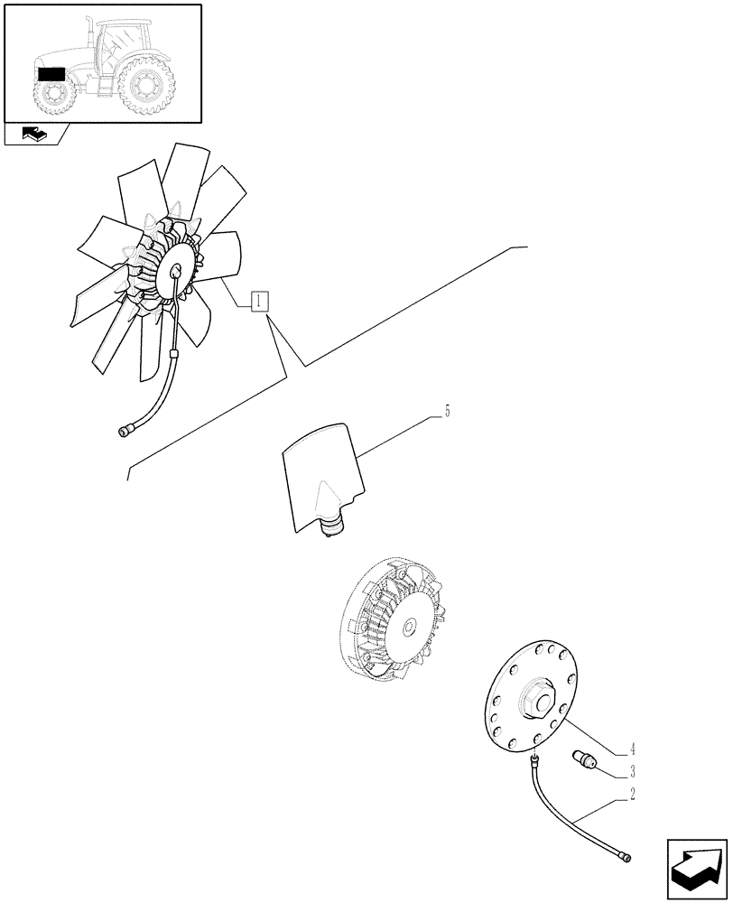 Схема запчастей Case IH PUMA 165 - (1.75.4/02B) - REVERSIBLE FAN - BREAKDOWN (06) - ELECTRICAL SYSTEMS