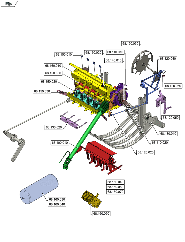 Схема запчастей Case IH LB434R XL - (68.000.00) - SECTION INDEX - TYING/WRAPPING/TWISTING (68) - TYING/WRAPPING