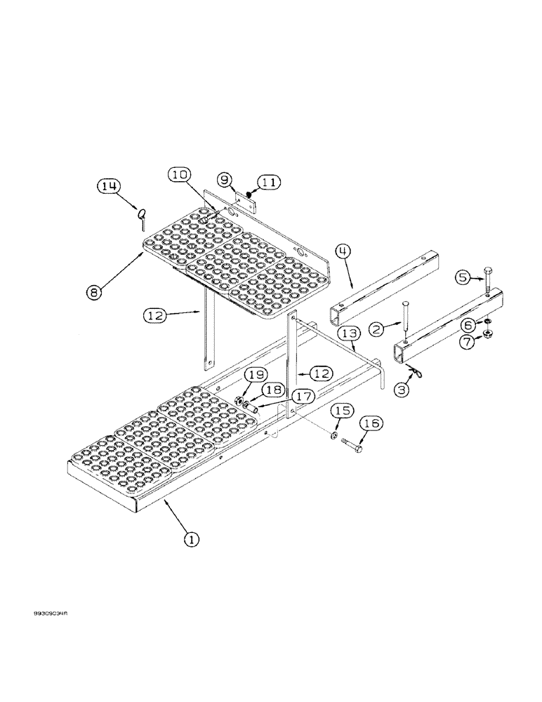 Схема запчастей Case IH 950 - (9C-04) - PLATFORM AND STEPS, ALL PLANTERS EXCEPT SOLID ROW CROP (09) - CHASSIS/ATTACHMENTS