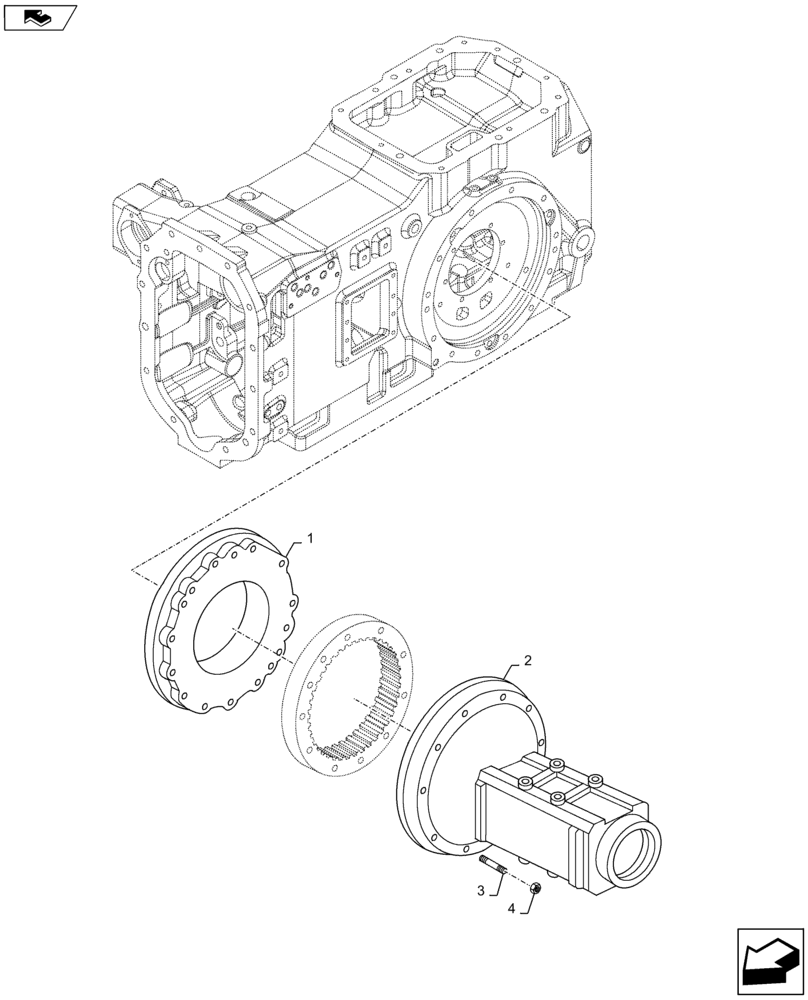 Схема запчастей Case IH MAXXUM 110 - (27.120.AI) - VAR - 330331, 331331 + STD - HEAVY DUTY REAR FINAL DRIVES - HOUSING (27) - REAR AXLE SYSTEM