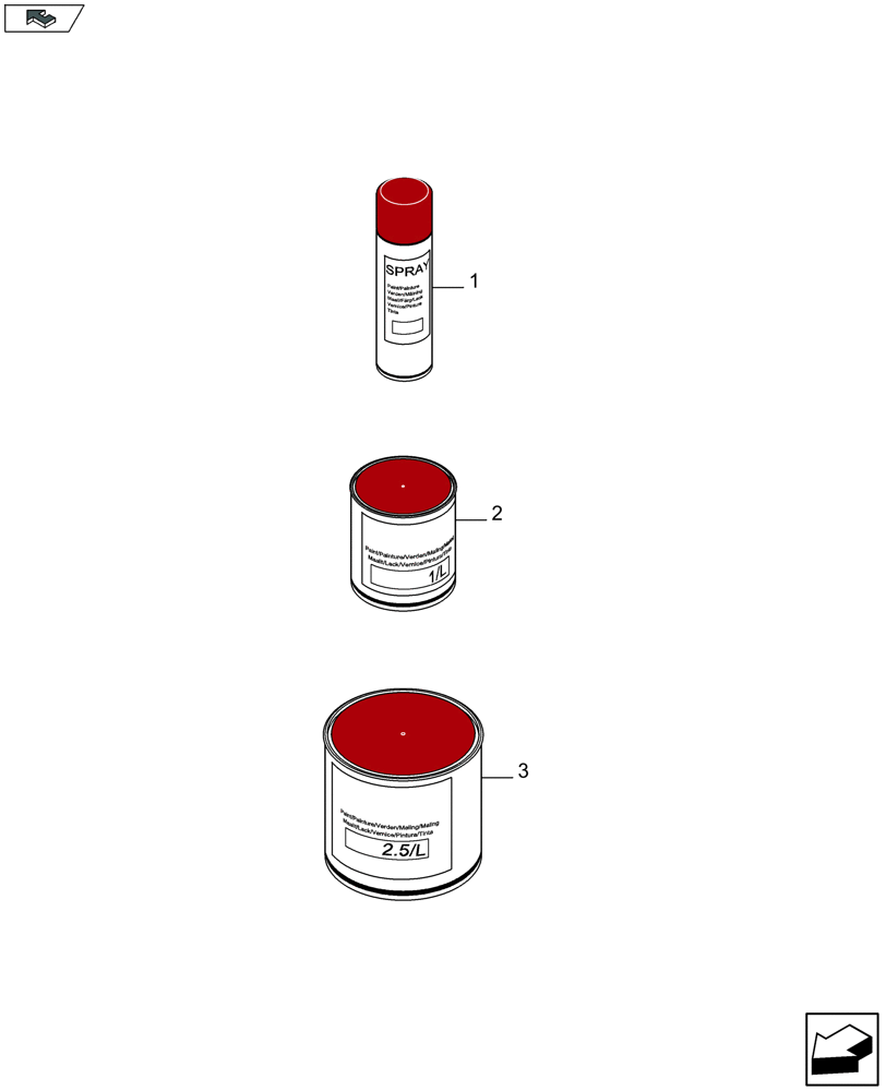 Схема запчастей Case IH 3050-20FT - (05.900.032) - PAINT CASE IH RED MS3 1998, EU ONLY (05) - SERVICE & MAINTENANCE