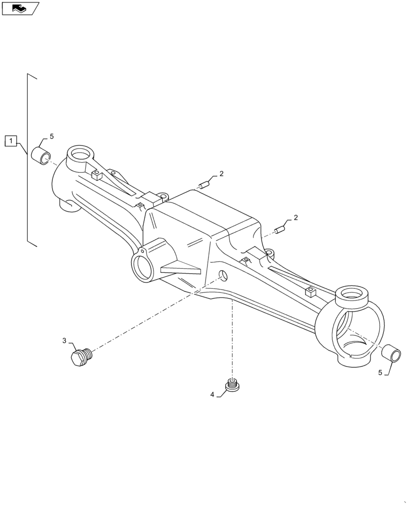 Схема запчастей Case IH MAXXUM 115 - (25.100.AD[05]) - VAR - 330429, 330430 - CL.4 SUSPENDED FRONT AXLE - HOUSING (25) - FRONT AXLE SYSTEM