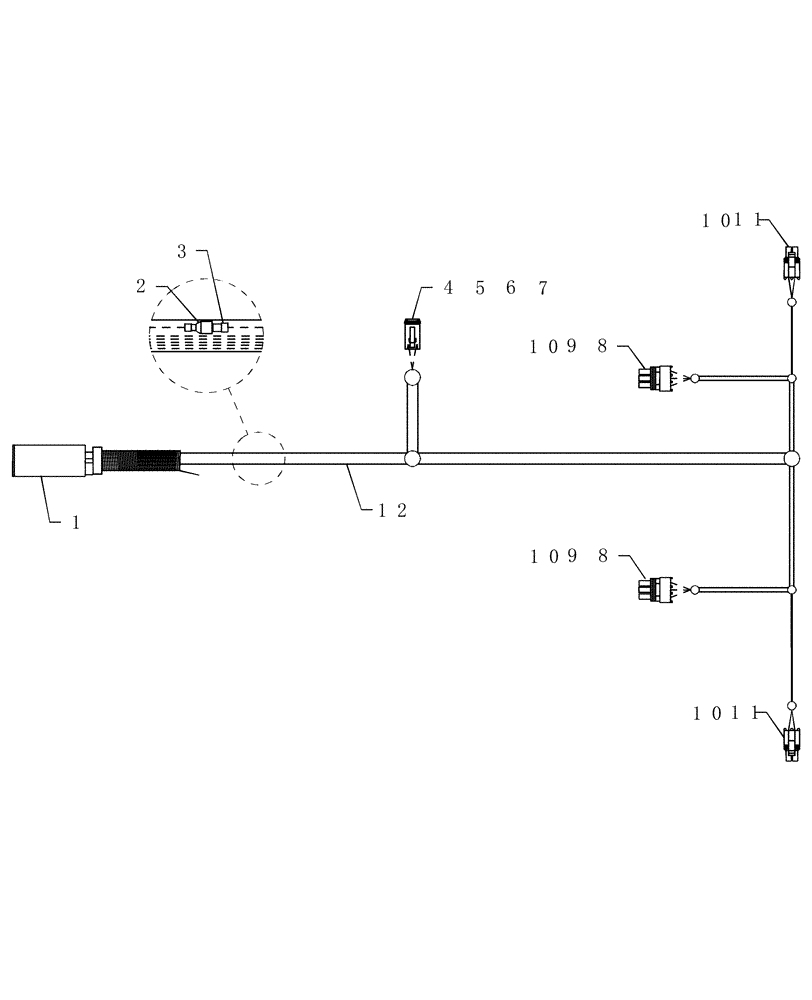 Схема запчастей Case IH 5300 - (4-16) - SAFETY LIGHT HARNESS (04) - ELECTRICAL SYSTEMS