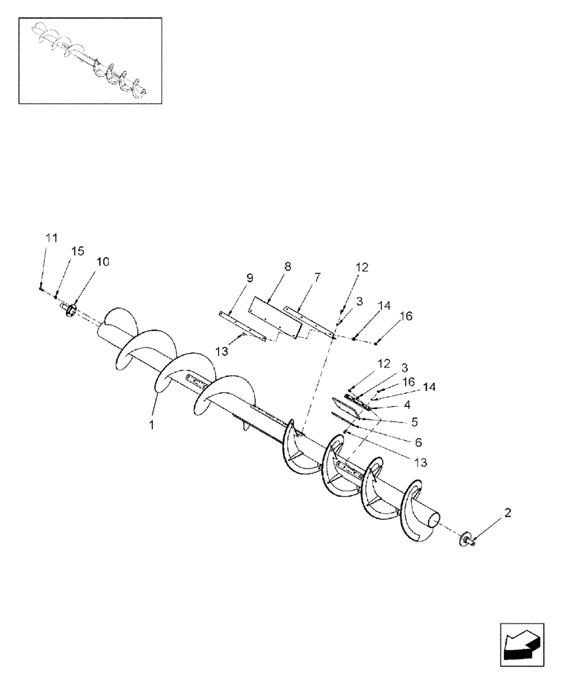 Схема запчастей Case IH RD162 - (58.120.01[04]) - AUGER, 6" SERVICE TUBE (58) - ATTACHMENTS/HEADERS
