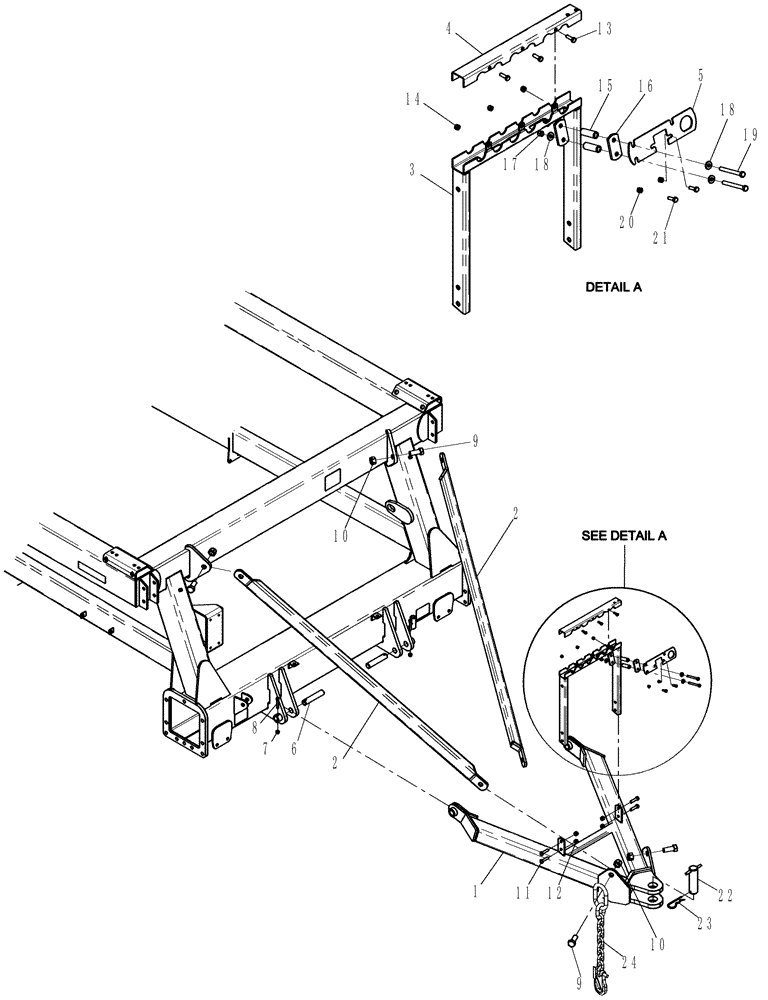Схема запчастей Case IH 3580 - (39.100.10) - REAR HITCH (39) - FRAMES AND BALLASTING