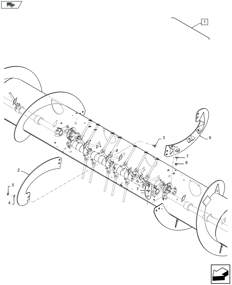 Схема запчастей Case IH 3050-18FT - (88.058.003) - DIA KIT : ADD ON AUGER EXTENSION - C027 (88) - ACCESSORIES