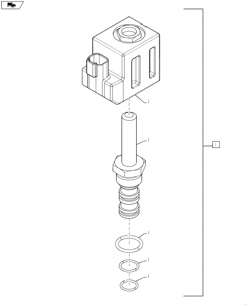 Схема запчастей Case IH STEIGER 500 - (35.733.AB) - SOLENOID VALVE - DIFFERENTIAL LOCK (35) - HYDRAULIC SYSTEMS