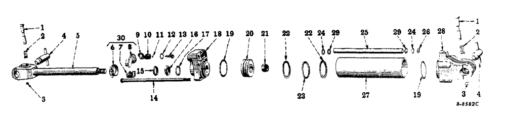 Схема запчастей Case IH 210 - (N-12) - HYDRAULIC CYLINDER, FOR TRACTORS WITH 1/2 IN. PIPE THREAD HYDRAULIC OUTLETS 
