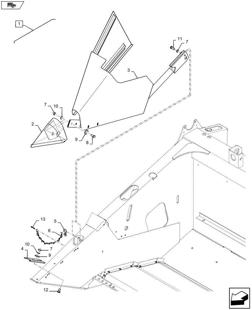 Схема запчастей Case IH 3050-18FT - (88.058.014[02]) - DIA KIT : SHORT DIVIDERS (88) - ACCESSORIES