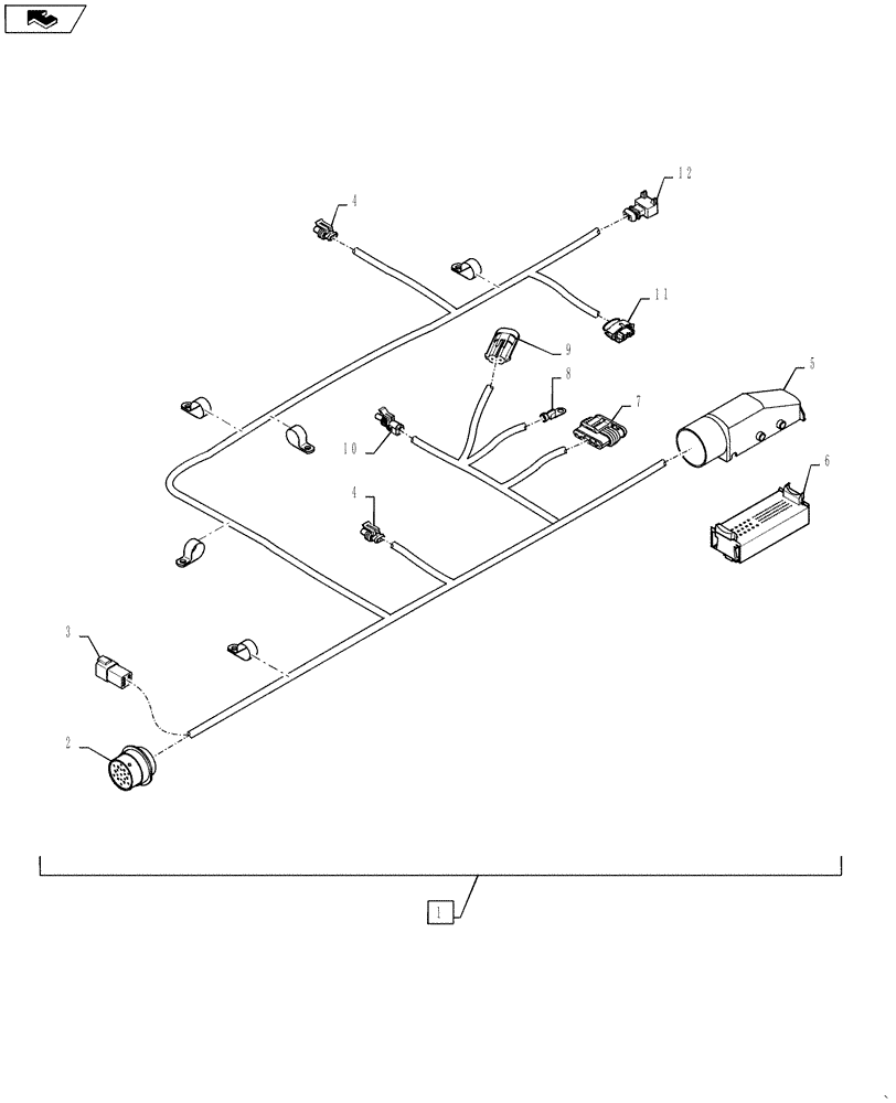 Схема запчастей Case IH STEIGER 400 - (55.100.DP[04]) - HARNESS, ENGINE, 13L - STEIGER 400-500 (55) - ELECTRICAL SYSTEMS