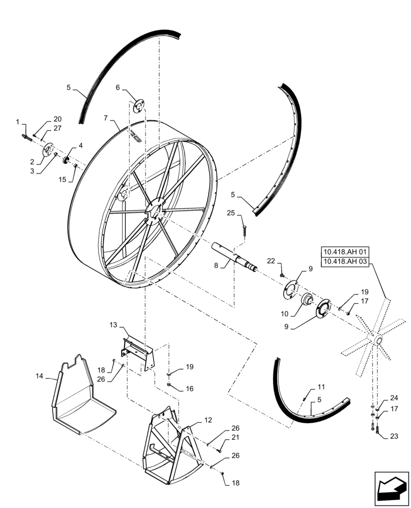 Схема запчастей Case IH 9230 - (10.418.BD) - ROTARY AIR SCREEN DUST SCREEN (10) - ENGINE