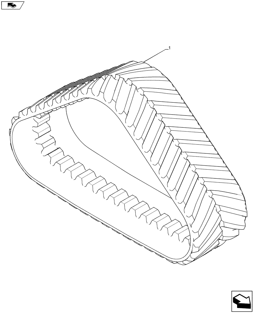 Схема запчастей Case IH STEIGER 450 - (48.100.AE[01]) - TRACK ASSY - ROWCROP (48) - TRACKS & TRACK SUSPENSION