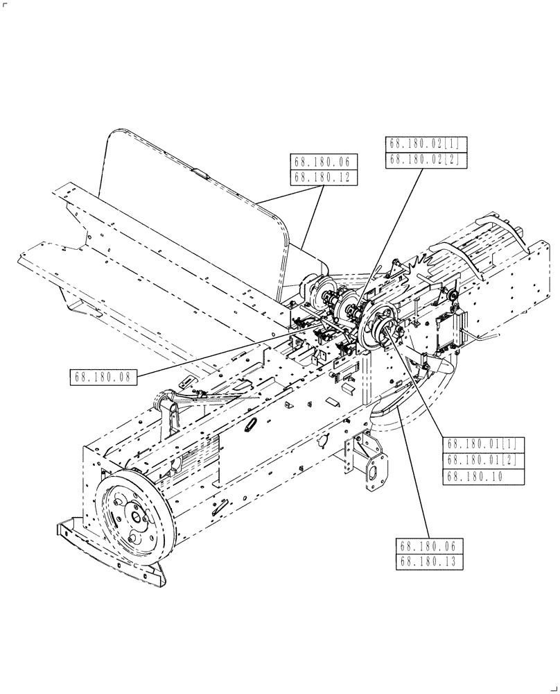 Схема запчастей Case IH SB541C - (00.000.68) - PICTORIAL INDEX, KNOTTER/WRAPPER (00) - GENERAL & PICTORIAL INDEX
