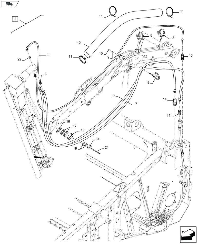 Схема запчастей Case IH 3050-25FT H - (88.058.032[02]) - DIA KIT : VERTICAL RAPESEED KNIFE KIT - HYDRAULIC - LEFT HAND SIDE - C955 (88) - ACCESSORIES