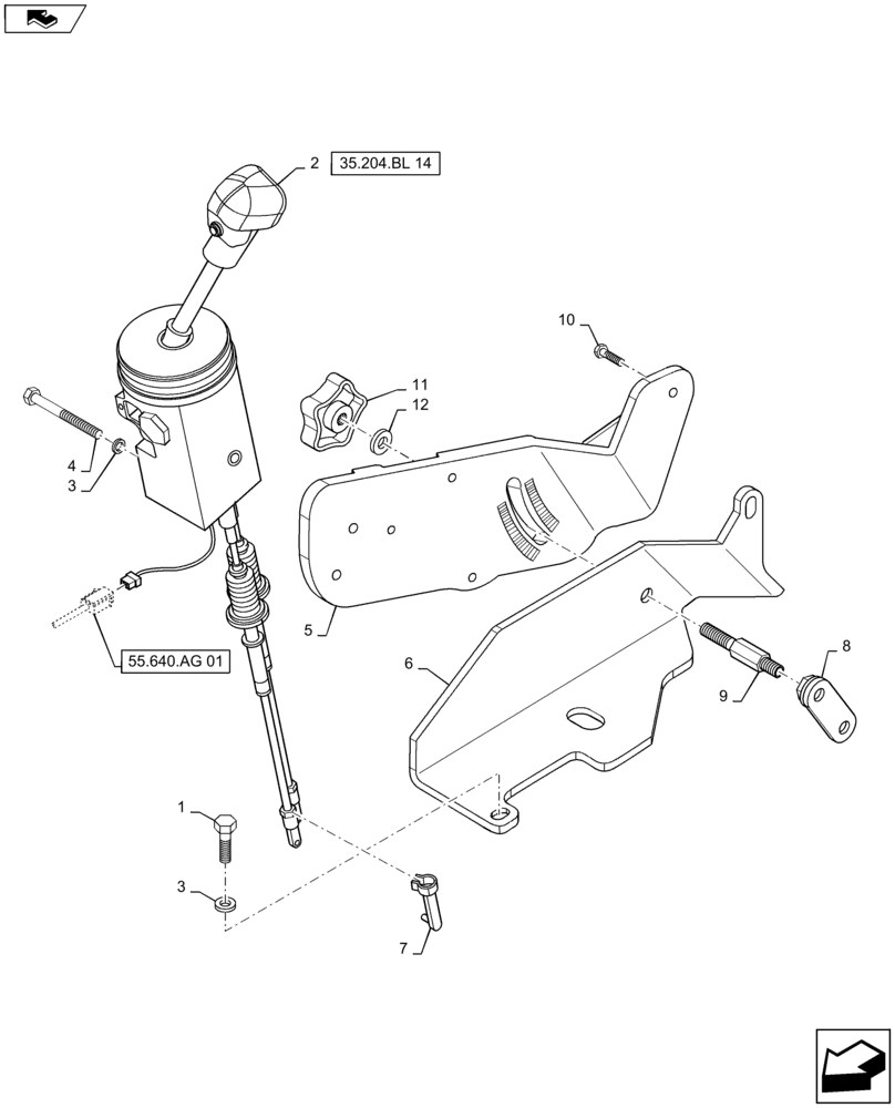 Схема запчастей Case IH MAXXUM 140 - (35.204.BL[13]) - VAR - 332564, 332562, 334562, 743901 - 3 MECHANICAL MID MOUNTED VALVES - JOYSTICK (35) - HYDRAULIC SYSTEMS