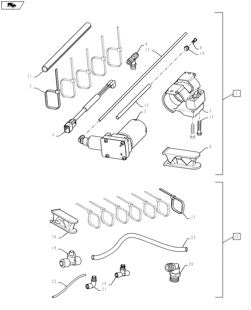 Схема запчастей Case IH STEIGER 500 - (90.124.AN[02]) - SEAT SUSPENSION - SUSPENSION COMPRESSOR SERVICE KIT (90) - PLATFORM, CAB, BODYWORK AND DECALS