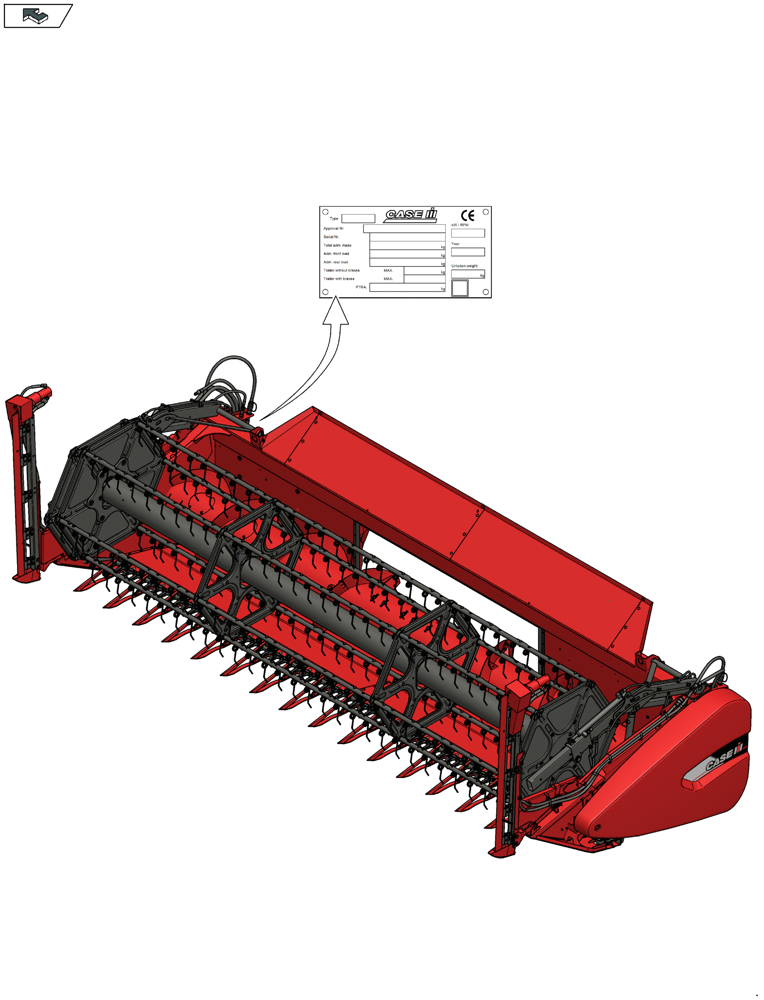 Схема запчастей Case IH 3050-25FT L - (00.100.02) - IDENTIFICATION PLATES (00) - GENERAL & PICTORIAL INDEX