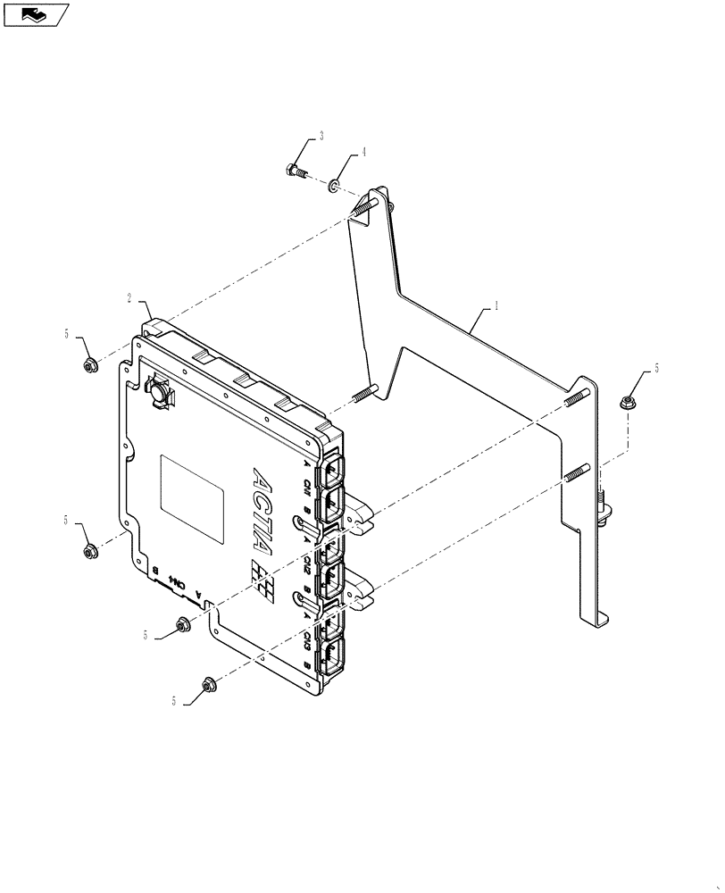 Схема запчастей Case IH STEIGER 500 - (55.015.AA[01]) - ELECTRONIC CONTROL UNIT (ECU) (55) - ELECTRICAL SYSTEMS