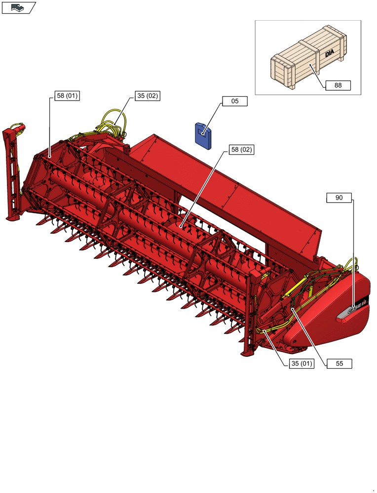 Схема запчастей Case IH 3050-25FT H - (00.000.00) - MAIN PICTORIAL INDEX - COMPLETE UNIT (00) - GENERAL & PICTORIAL INDEX
