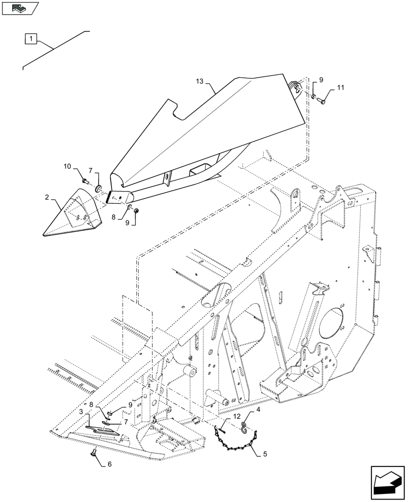 Схема запчастей Case IH 3050-35FT - (88.058.014[01]) - DIA KIT : SHORT DIVIDERS (88) - ACCESSORIES