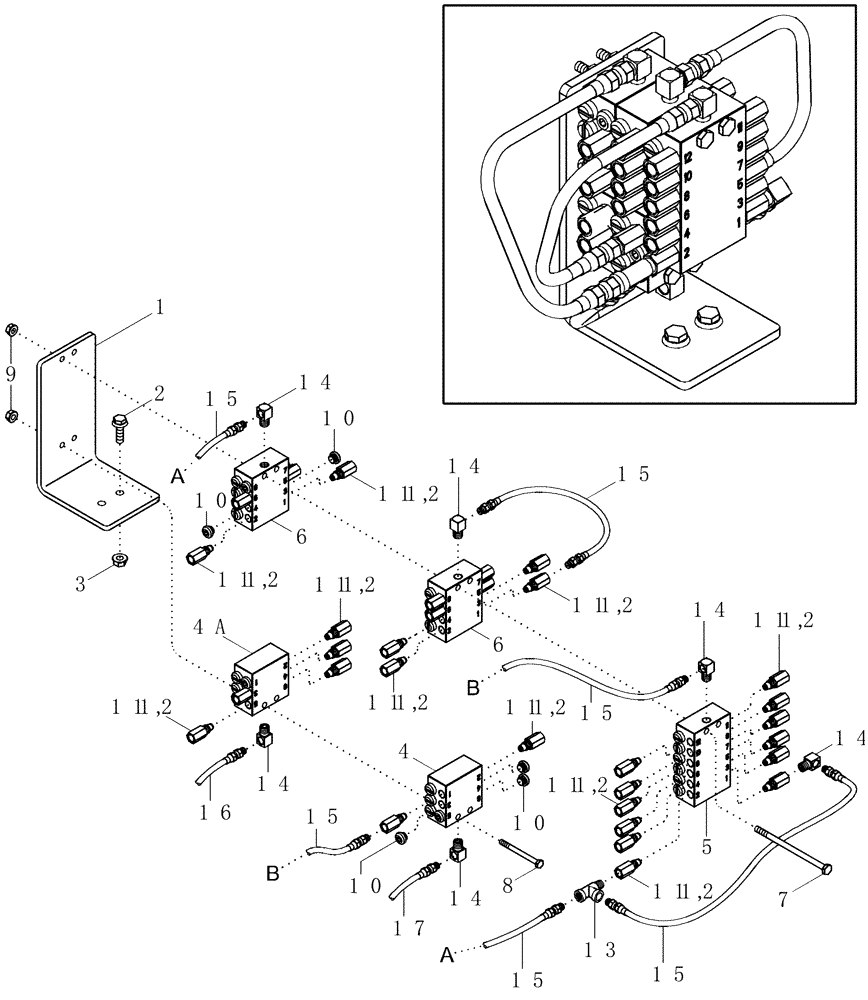 Схема запчастей Case IH 635 - (88.460.04) - AUTOMATIC LUBRICATION SYSTEM VALVES (88) - ACCESSORIES