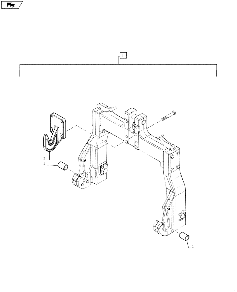 Схема запчастей Case IH STEIGER 350 - (88.037.02) - DIA KIT, ADDITIONAL PRODUCTS - CAT 3 QUICK COUPLER CONVERSION - STEIGER 350 (88) - ACCESSORIES