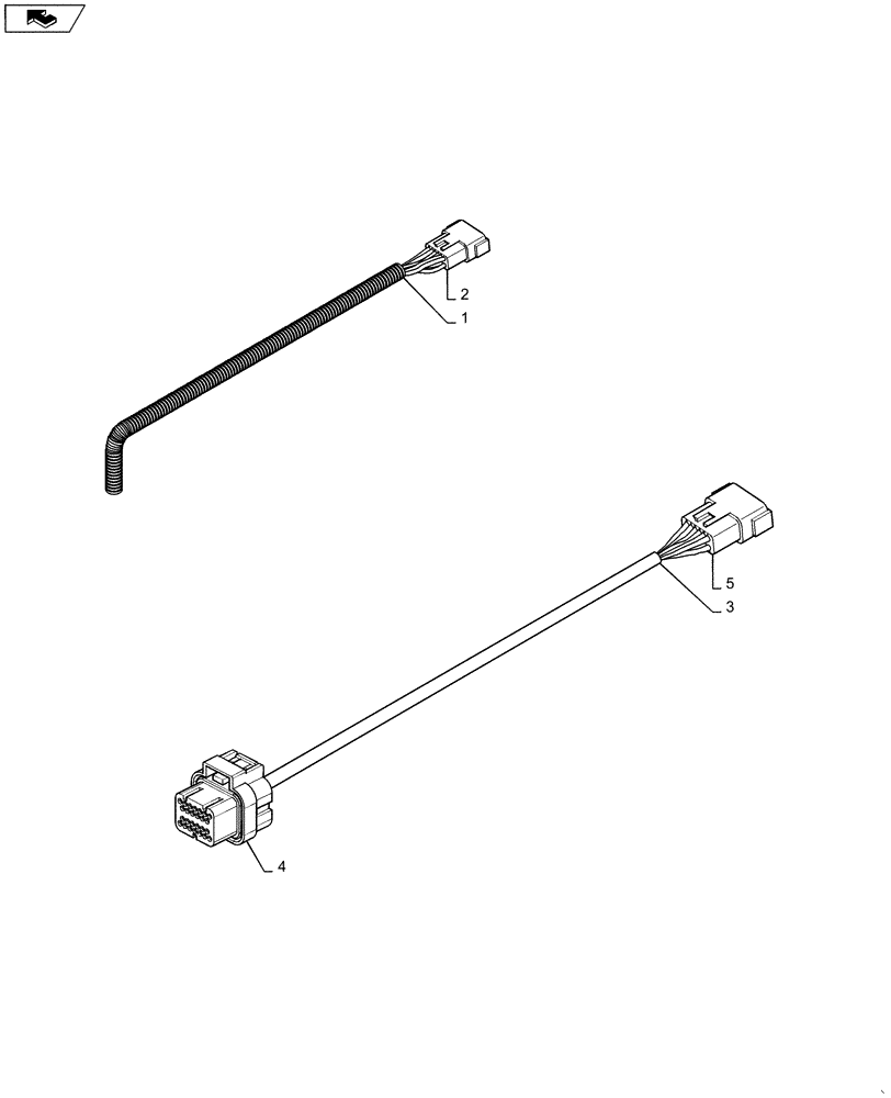 Схема запчастей Case IH STEIGER 500 - (55.785.AF[02]) - HARNESS - FRED II MONITOR CABLE (55) - ELECTRICAL SYSTEMS