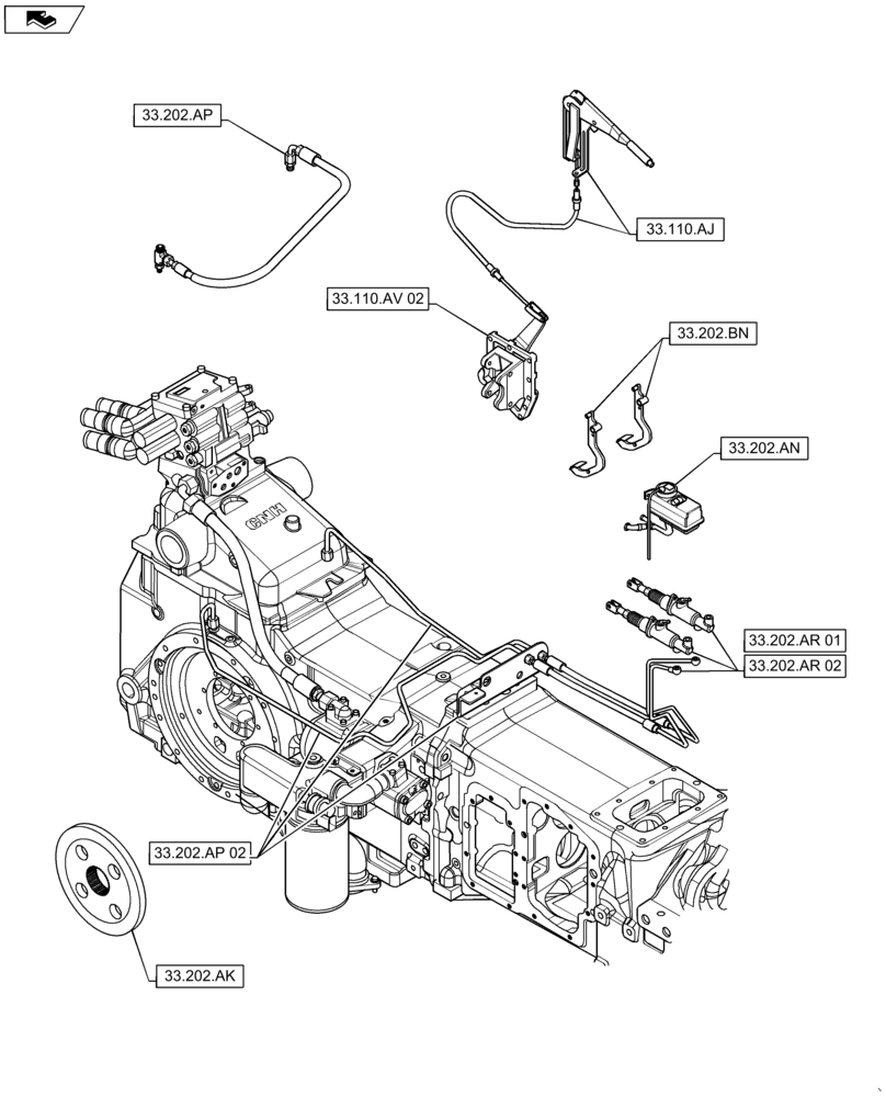Схема запчастей Case IH MAXXUM 110 - (33.000.00) - SECTION INDEX - BRAKES & CONTROLS (33) - BRAKES & CONTROLS