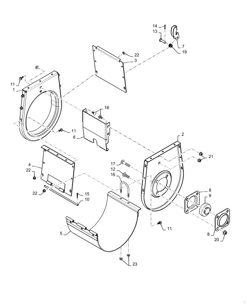 Схема запчастей Case IH 5130 - (80.101.CA[03]) - BOOT, CLEAN GRAIN ELEVATOR (80) - CROP STORAGE/UNLOADING