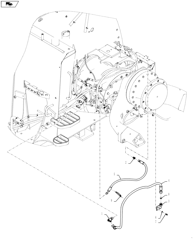 Схема запчастей Case IH STEIGER 500 - (14.100.AR[07]) - PTO - TRANSFER CASE LUBE (14) - MAIN GEARBOX & DRIVE