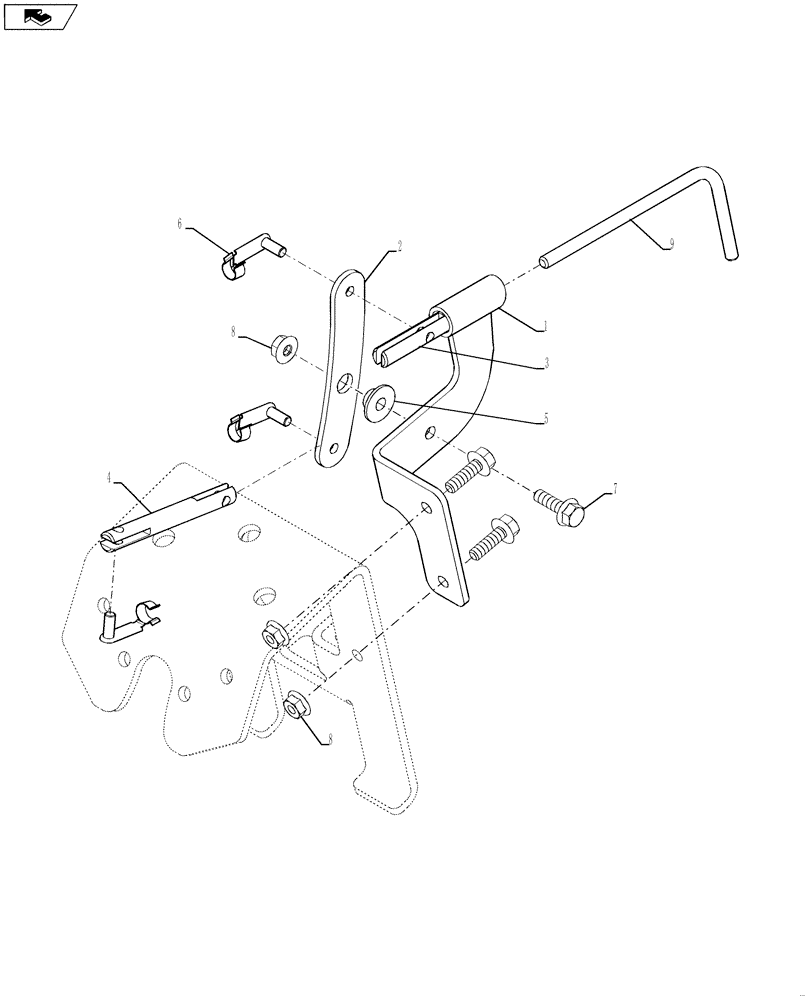 Схема запчастей Case IH STEIGER 500 - (90.102.AU[02]) - HOOD LATCH (EUROPE) (90) - PLATFORM, CAB, BODYWORK AND DECALS