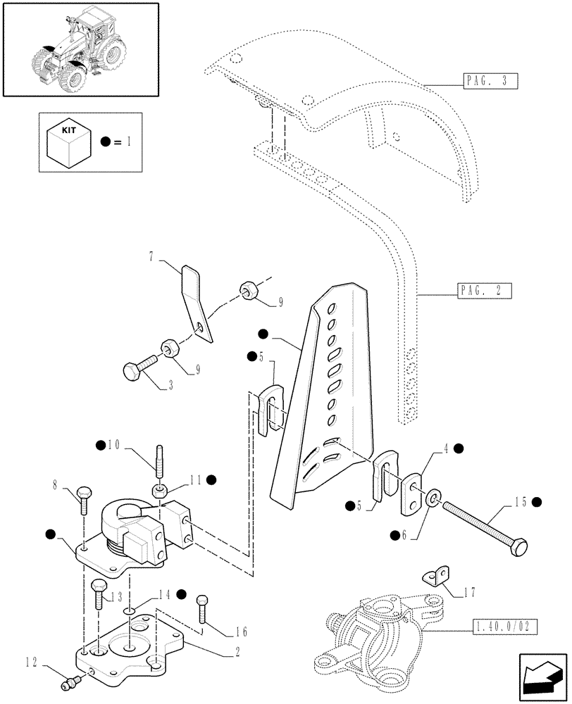 Схема запчастей Case IH MXU115 - (1.87.4/03[01]) - (VAR.510-511) DYNAMIC FRONT FENDERS (420, 480 WIDE) CL.3 STANDARD AXLE - D5040 - C5049 (08) - SHEET METAL