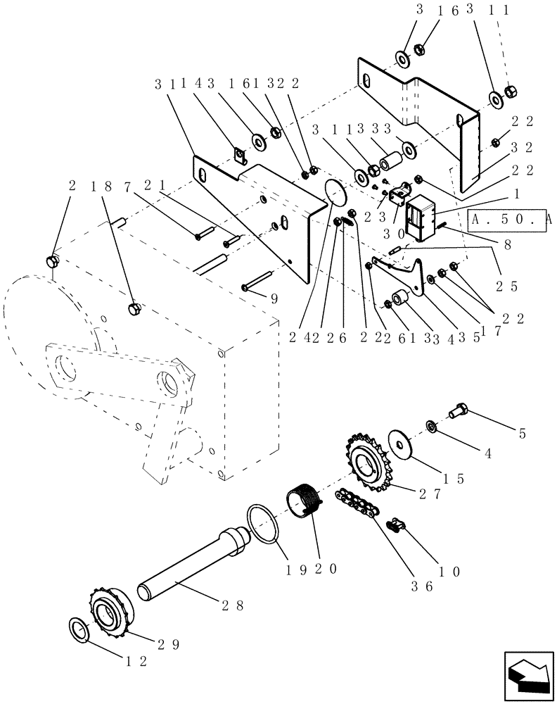 Схема запчастей Case IH ADX3380 - (L.10.F[09]) - WRAP SPRING CLUTCH L - Field Processing