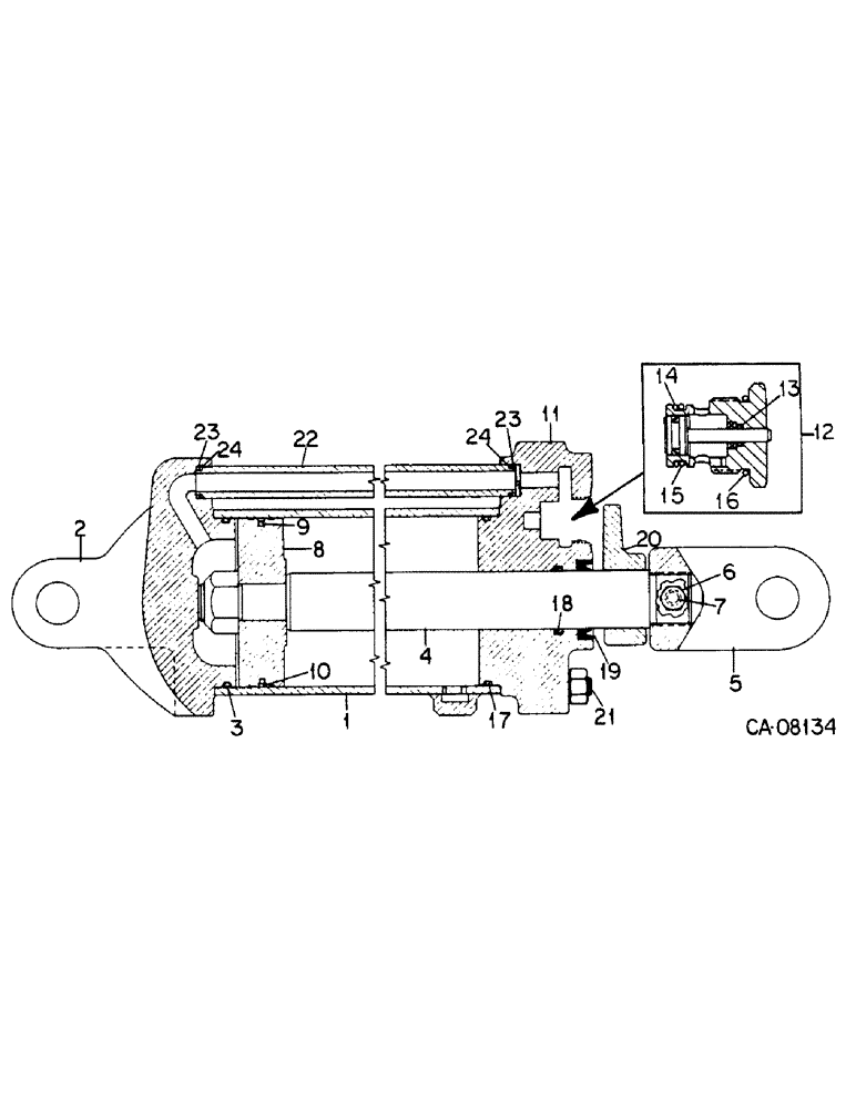 Схема запчастей Case IH 60 - (A-35) - HYDRAULIC CYLINDER, 3.5 X 8 DOUBLE ACTING 