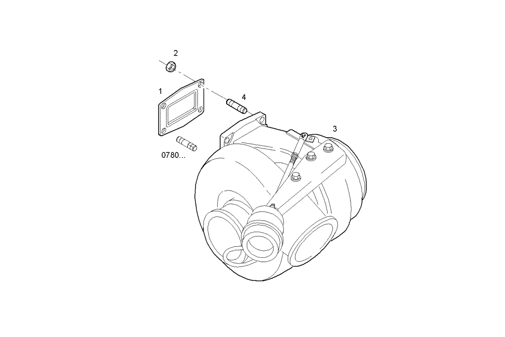 Схема запчастей Case IH F3AE0684P E905 - (2400.243) - TURBOCHARGER 