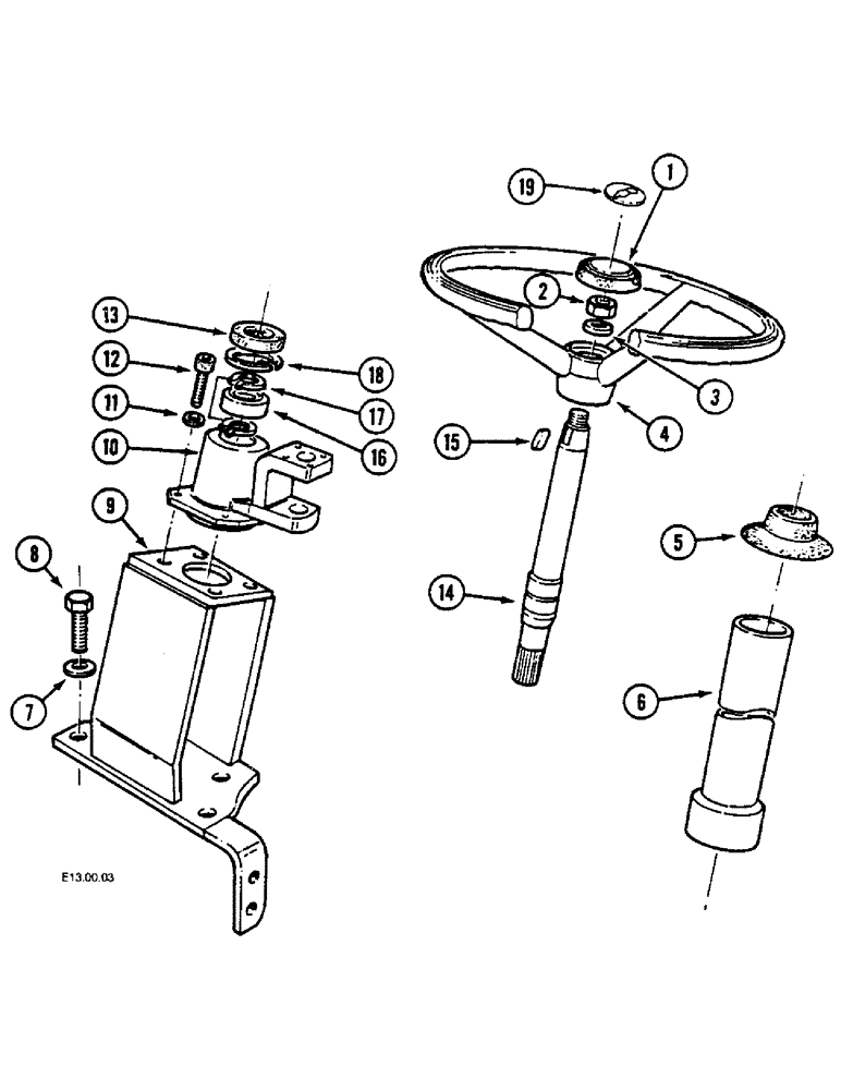 Схема запчастей Case IH 2140 - (5-02) - STEERING, COLUMN TO SUPPORT (05) - STEERING