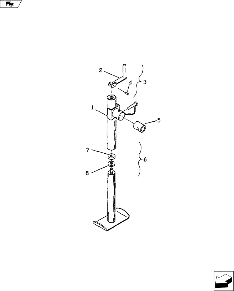 Схема запчастей Case IH 527 - (39.110.01) - JACK (39) - FRAMES AND BALLASTING