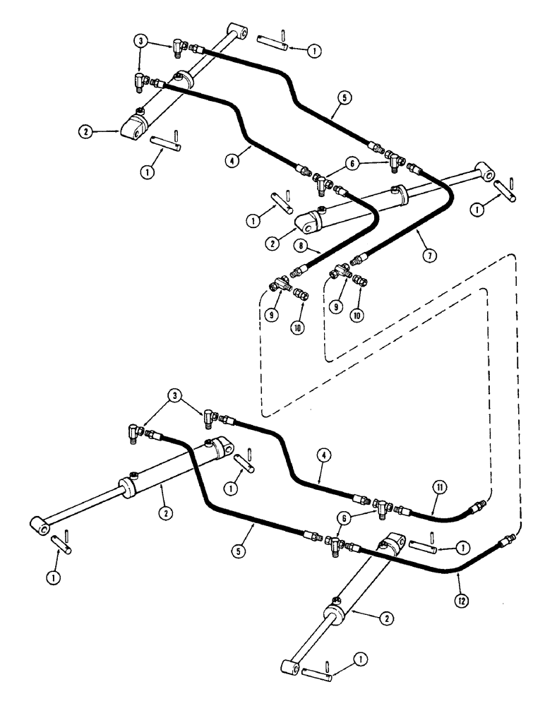 Схема запчастей Case IH F21H - (162) - HYDRAULIC CURCUIT, F21H 