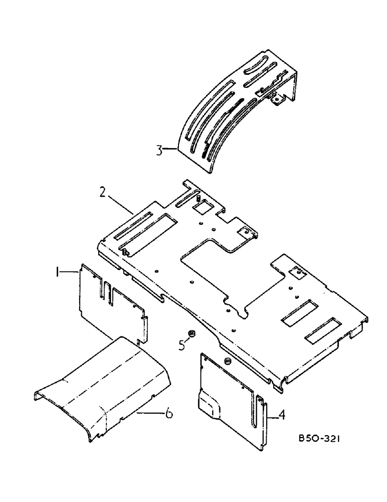 Схема запчастей Case IH 584 - (13-04) - REAR PANELS, H PATTERN SHIFT (05) - SUPERSTRUCTURE