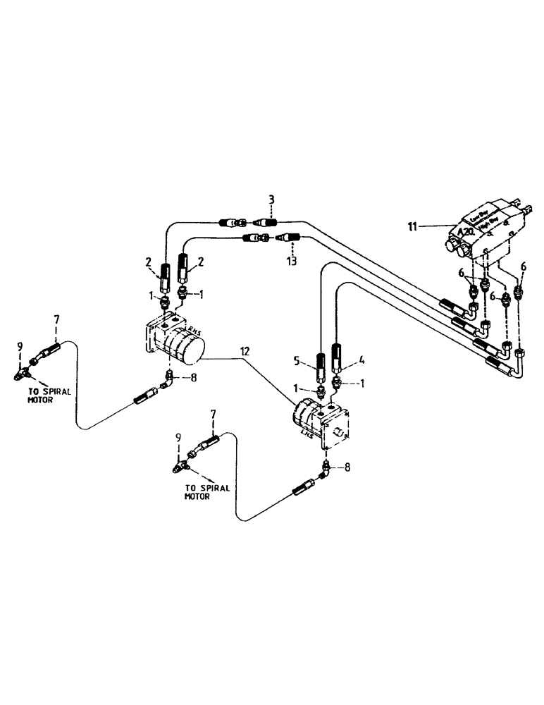 Схема запчастей Case IH 7000 - (B05-95) - HYDRAULIC CIRCUIT, SIDETRIM KNIVES Hydraulic Components & Circuits