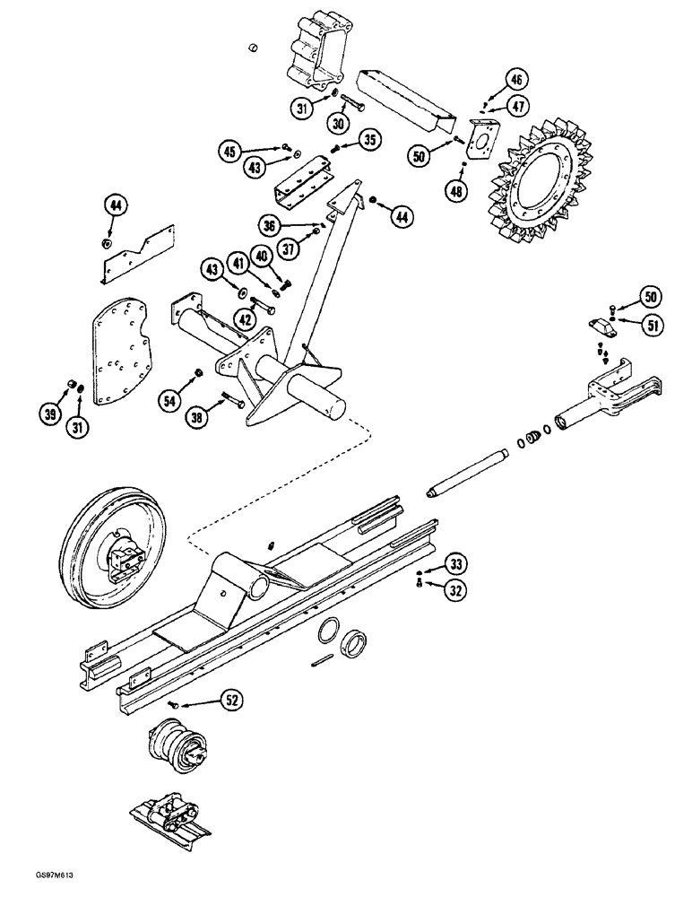 Схема запчастей Case IH 1660 - (6-84) - TRACK, IF USED (CONTD) (03) - POWER TRAIN