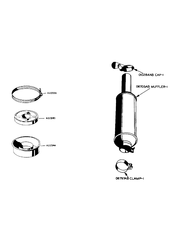 Схема запчастей Case IH 930 - (2-015[1]) - DIESEL ENGINE, MUFFLER (02) - ENGINE