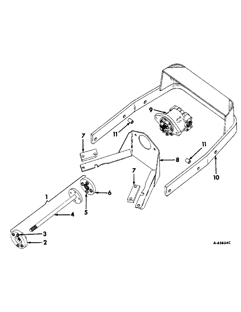 Схема запчастей Case IH 404 - (123) - HYDRAULIC SYSTEM, FRONT POWER TAKE-OFF, INTERNATIONAL SERIES (07) - HYDRAULIC SYSTEM